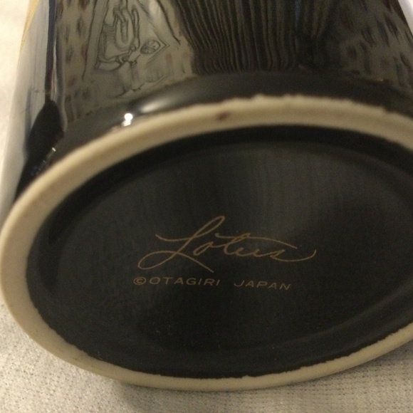 Vintage Otagiri brand, Lotus design set of lidded Ginger Jar and Cup - Picture 3 of 11